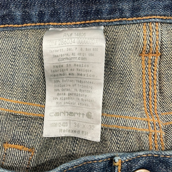 Carhartt jeans, Size 36x32 - Picture 8 of 9